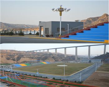 廣場高桿燈、中華燈-陜西渭南合陽特警訓練基地廣場照明